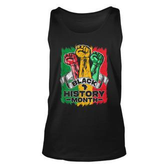 Black History Month 2023 Hand Strong African American Pride V2 Unisex Tank Top - Seseable