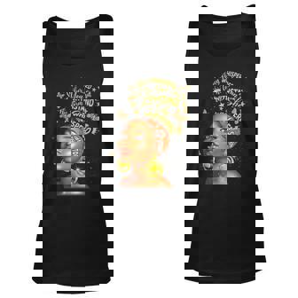 Black History Month African Woman Afro I Am The Storm V6 Unisex Tank Top - Seseable