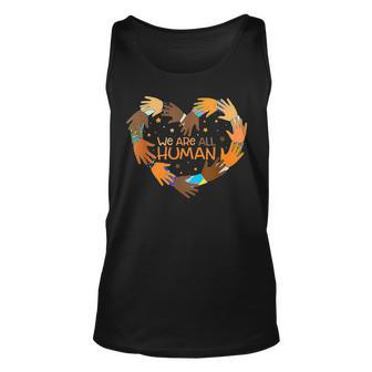 Black History Month We Are All Human Black Is Beautiful V3 Unisex Tank Top - Seseable