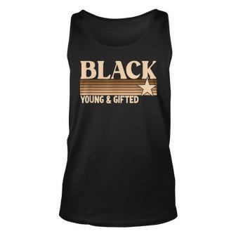 Black History Month Young Gifted And Black Unisex Tank Top - Seseable