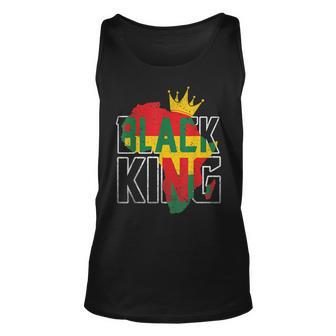 Black King Africa Map Black History Month Africa Pride Unisex Tank Top - Seseable