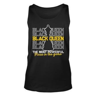 Black Queen The Most Powerful Chess African Black History Unisex Tank Top - Seseable