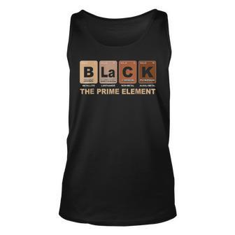 Black The Prime Element Black History Month Periodic Table Unisex Tank Top | Mazezy AU