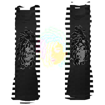 Black Woman African Afro Hair Cool Black History Month Tank Top | Mazezy