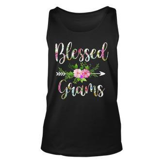 Blessed Grams Floral For Women Mothers Day Grandma Unisex Tank Top | Seseable CA