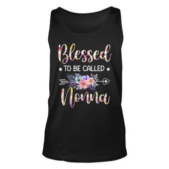 Blessed To Be Called Nonna Floral Mothers Day Unisex Tank Top - Seseable