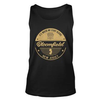 Bloomfield New Jersey Its Where My Story Begins Unisex Tank Top - Seseable