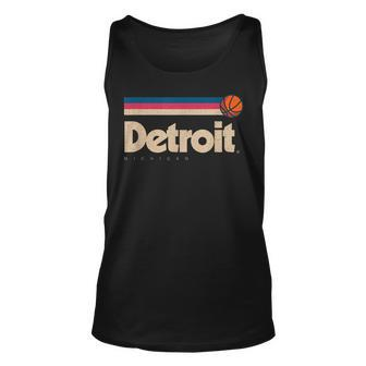 Blue Detroit Basketball B-Ball City Michigan Retro Detroit Unisex Tank Top - Seseable