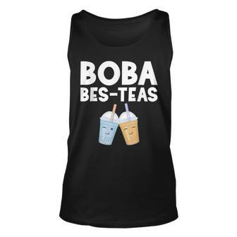 Boba Girl Bes Teas Besties Bubble Tea Best Friends Unisex Tank Top - Seseable