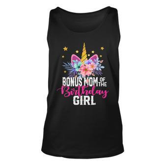 Bonus Mom Of The Birthday Girl Unicorn Birthday Tank Top | Mazezy