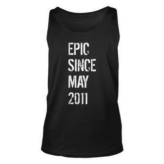 Born In May 2011 Birthday Gift 8 Year Old Unisex Tank Top | Mazezy