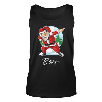 Born Name Gift Santa Born Unisex Tank Top - Seseable