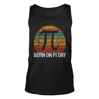 Born On Pi Day Math Equations Sunset Gift Geek Birthday Unisex Tank Top - Seseable