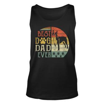 Boston Terrier Best Dog Dad Ever Vintage Fathers Day Retro Unisex Tank Top - Seseable