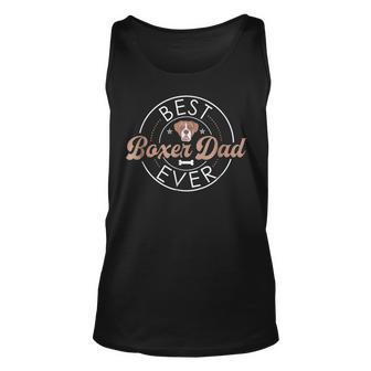 Boxer Dad T Funny Fathers Day Dog Lover Gift Best Unisex Tank Top | Mazezy