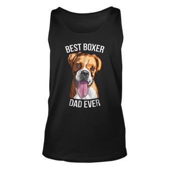 Boxer Dog For Men Best Boxer Dad Ever Unisex Tank Top | Mazezy