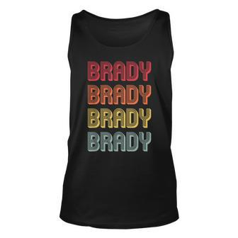 Brady Gift Name Personalized Funny Retro Vintage Birthday Unisex Tank Top - Seseable