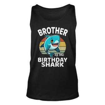 Brother Of The Shark Birthday Brothers Matching Family Bday Unisex Tank Top - Thegiftio UK