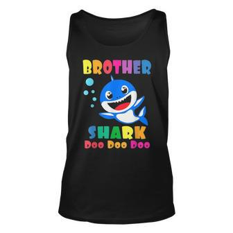 Brother Shark Funny Fathers Day Gift For Mens Dad Unisex Tank Top - Seseable