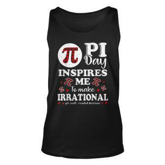 Buffalo Plaid Pi Symbol Pi Day Inspires Me Math Lover Gifts V2 Unisex Tank Top - Seseable