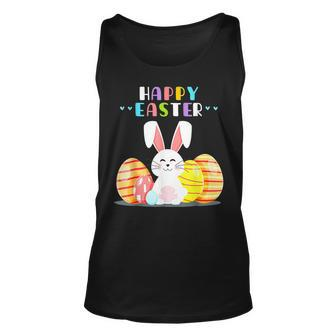 Bunny Pastel Spring Hunt Eggs Rabbit Happy Easter Day Outfit Unisex Tank Top - Seseable