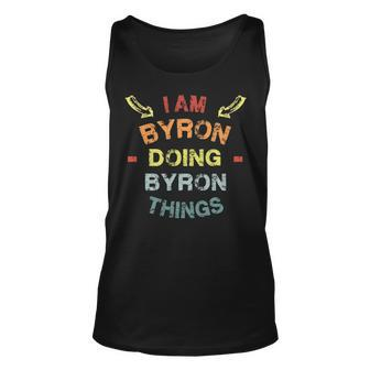 Byron Family Crest Byron Byron Clothing Byron T Byron T Gifts For The Byron Png Unisex Tank Top - Seseable