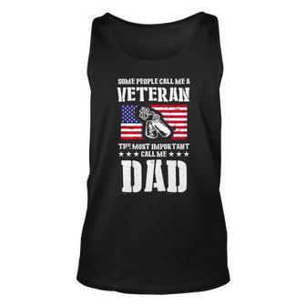 Call Me A Veteran Dad My Dad Is A Veteran Unisex Tank Top | Mazezy