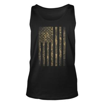 Camouflage American Flag Print Camo Military Tactical Gifts Unisex Tank Top - Seseable