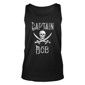 Captain Bob - Vintage Personalized Pirate Boating Gift Unisex Tank Top - Seseable