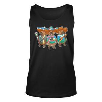 Capybara Gifts Capybara Cinco De MayoMexican Musician Band Unisex Tank Top | Mazezy