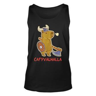 Capybara Gifts Capyvalhalla Capybara Viking Cute Animal Unisex Tank Top - Thegiftio UK