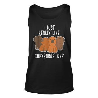 Capybara Gifts I Just Really Like Capybaras OkCute Animal Unisex Tank Top | Mazezy