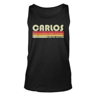 Carlos Gift Name Personalized Funny Retro Vintage Birthday Unisex Tank Top - Seseable