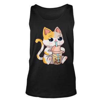 Cat Boba Tea Bubble Tea Anime Kawaii Neko Gifts Girl Ns Unisex Tank Top - Seseable