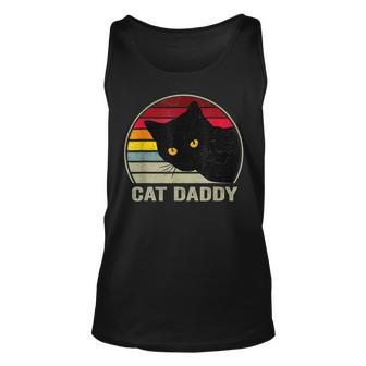 Cat Daddy Vintage Cat 80S Retro Style For Men Cat Dad V2 Unisex Tank Top - Seseable