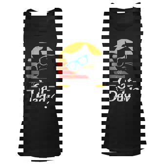 Cat Daddy Vintage Eighties Style Cat Hipster Glasses Retro Unisex Tank Top - Seseable