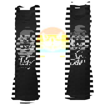 Cat Daddy Vintage Eighties Style Gifts Cat Retro Distressed Unisex Tank Top - Seseable