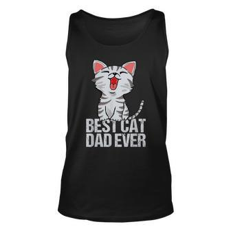 Cat Lover Funny Gifts Vintage Best Cat Dad Ever Bump Fit Unisex Tank Top | Mazezy