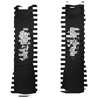 Cat Skull Halloween Funny Goth Punk Emo Graphic Gift Men Women Tank Top Graphic Print Unisex - Thegiftio