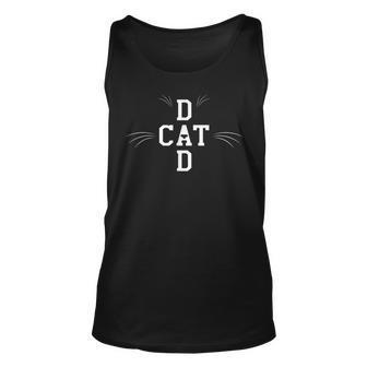 Cat Whiskers Cat Dad Animal Kitty Lover Paw Pet Kitten Tank Top | Mazezy