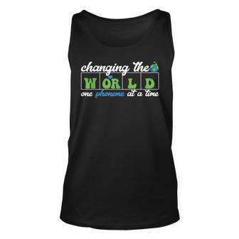 Changing The World One Phoneme At A Time Unisex Tank Top | Mazezy