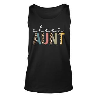 Cheer Aunt Leopard Cheerleading Props Cute Cheer For Coach Unisex Tank Top | Mazezy