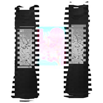 Cherry Blossom Japanese Sakura Vaporwave Aesthetic Unisex Tank Top | Mazezy