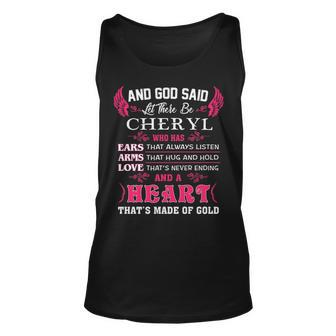 Cheryl Name Gift And God Said Let There Be Cheryl Men Women Tank Top Graphic Print Unisex - Thegiftio UK