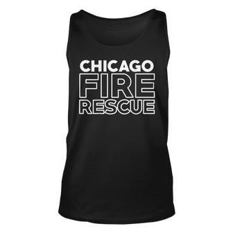 Chicago Illinois Fire Rescue Department Firefighters Firemen Unisex Tank Top - Seseable