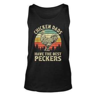 Chicken Dads Have The Best Peckers Vintage Funny Apparel Unisex Tank Top - Seseable
