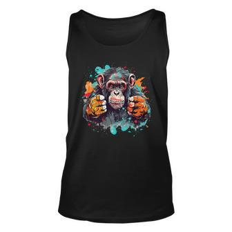 Chimpanzee Battle-Ready Protective Gear Resilient Unisex Tank Top | Mazezy