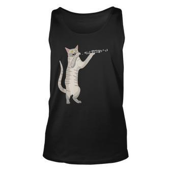 Clarinet Cat Gift Musicians Kitten Lover Funny Unisex Tank Top - Seseable