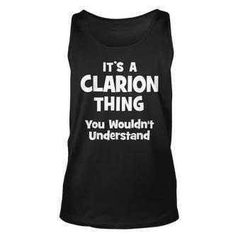 Clarion Thing College University Alumni Funny Unisex Tank Top - Seseable