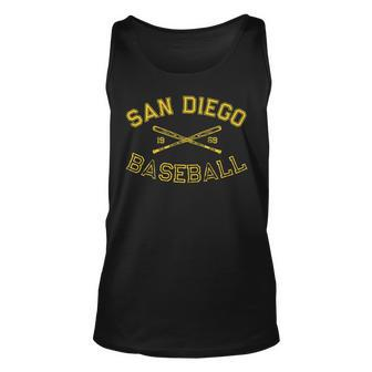 Classic San Diego California Baseball Fan Retro Vintage Unisex Tank Top - Seseable